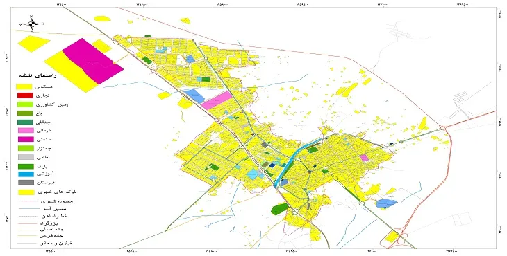 نقشه شیپ فایل (GIS) شهر قائن 1404 + عکس با کیفیت