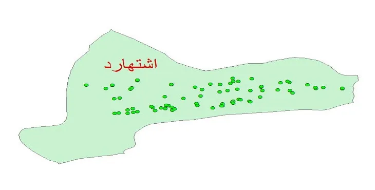 دانلود نقشه شیپ فایل کیفیت آب چاه های شهرستان اشتهارد