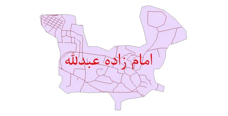 دانلود نقشه شیپ فایل شبکه معابر شهر امام زاده عبداله