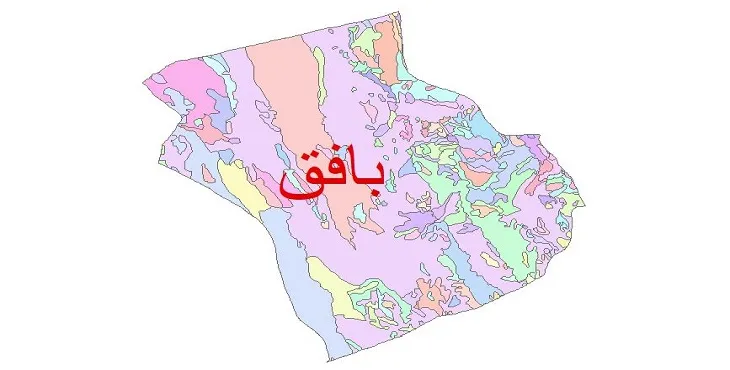 نقشه شیپ فایل (GIS) زمین‌ شناسی شهرستان بافق