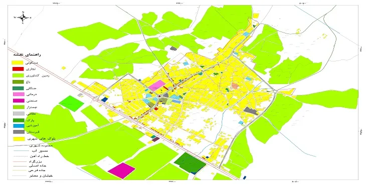 نقشه شیپ فایل (GIS) شهر شبانکاره 1404 + عکس با کیفیت