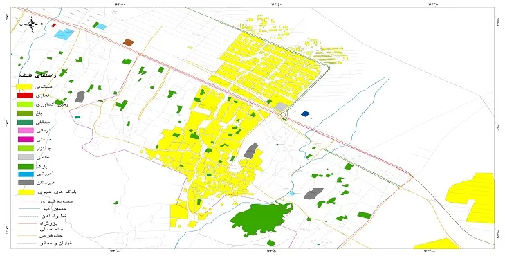 نقشه شیپ فایل (GIS) شهر محمدی 1404 + عکس با کیفیت