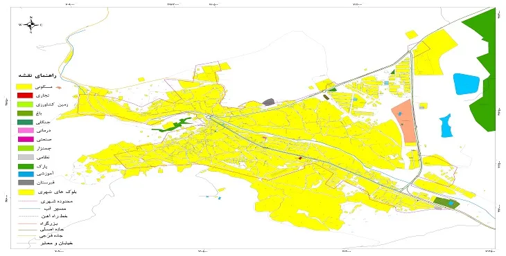 نقشه شیپ فایل (GIS) شهر شهمیرزاد 1404 + عکس با کیفیت