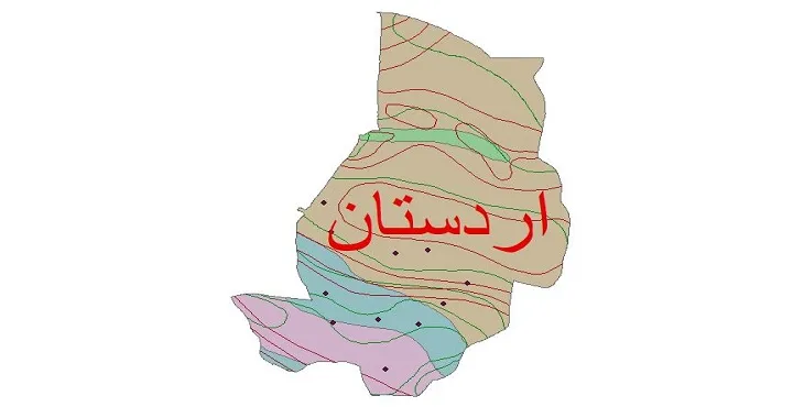 نقشه شیپ فایل اقلیمشناسی شهرستان اردستان + 7 لایه اقلیمی