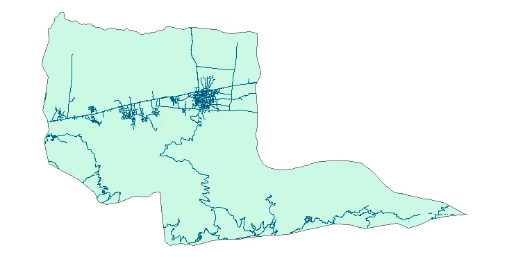 جدیدترین نقشه شیپ فایل راه های شهرستان گلوگاه + PDF