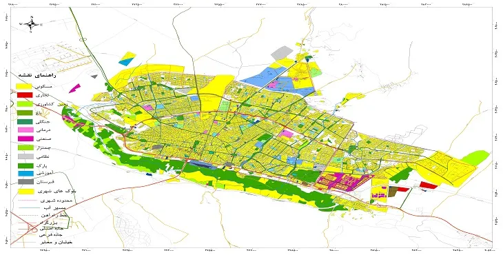 نقشه شیپ فایل (GIS) شهر زنجان 1404 + عکس با کیفیت