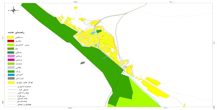 نقشه شیپ فایل (GIS) شهر چکنه 1404 + عکس با کیفیت