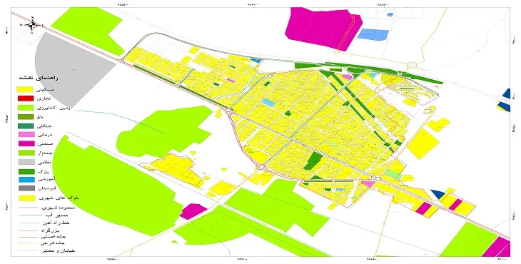 جدیدترین نقشه شهر آبیک | قابل چاپ + کیفیت بالا