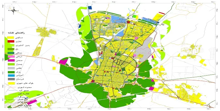 نقشه شیپ فایل (GIS) شهر قزوین 1404 + عکس با کیفیت