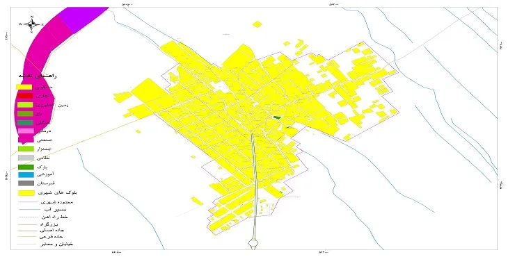 نقشه شیپ فایل (GIS) شهر سین 1404 + عکس با کیفیت