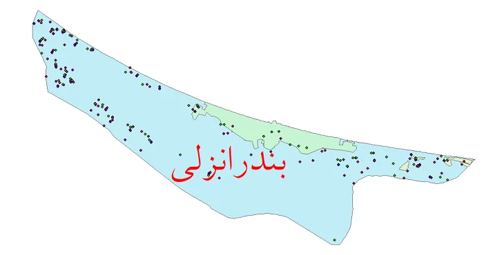 دانلود نقشه شیپ فایل جمعیت نقاط شهری و روستایی شهرستان بندر انزلی از سال 1335 تا 1395