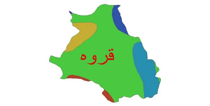 نقشه شیپ فایل اقلیمشناسی شهرستان قروه + 7 لایه اقلیمی
