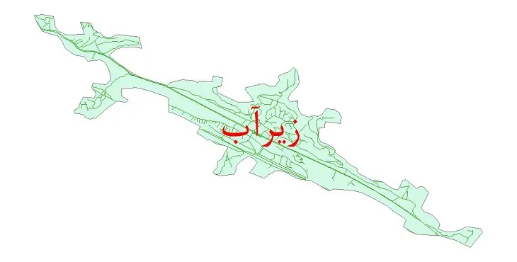 دانلود نقشه شیپ فایل شبکه معابر شهر زیرآب