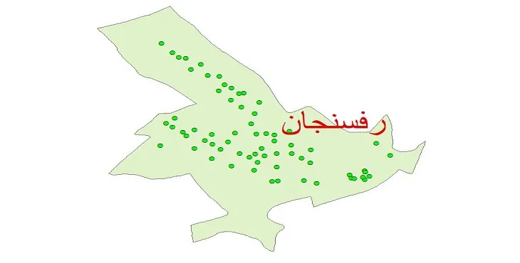 دانلود نقشه شیپ فایل کیفیت آب چاه های شهرستان رفسنجان