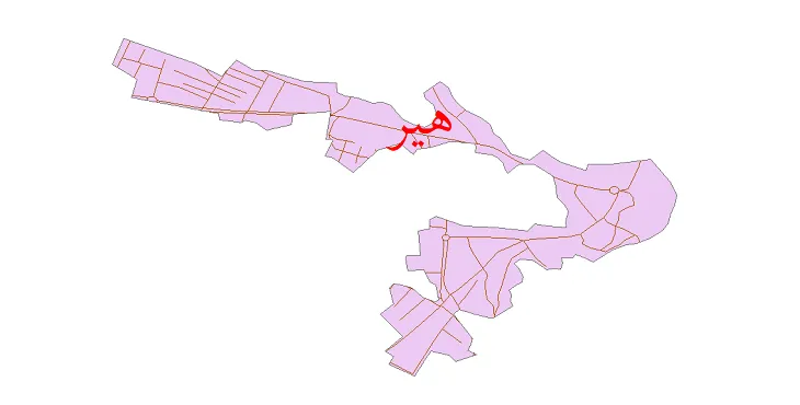 دانلود نقشه شیپ فایل شبکه معابر شهر هیر
