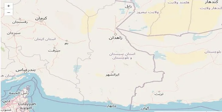 دانلود نقشه استان سیستان و بلوچستان + pdf با کیفیت بالا
