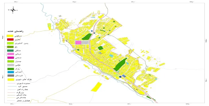 نقشه شیپ فایل (GIS) شهر دیواندره 1404 + عکس با کیفیت