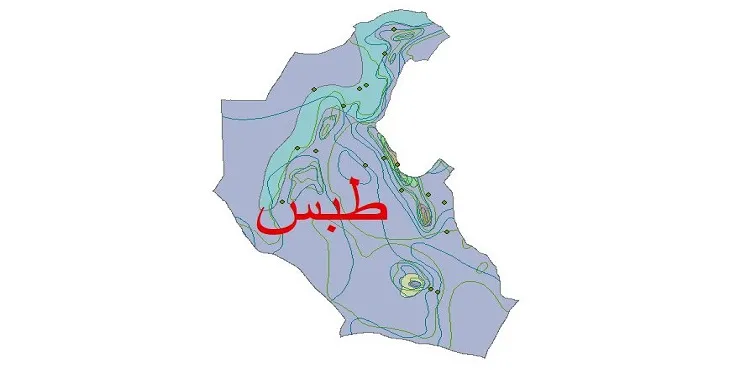 نقشه شیپ فایل اقلیمشناسی شهرستان طبس + 7 لایه اقلیمی