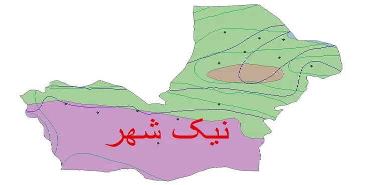 نقشه شیپ‌ فایل اقلیم‌شناسی شهرستان نیکشهر + 7 لایه اقلیمی