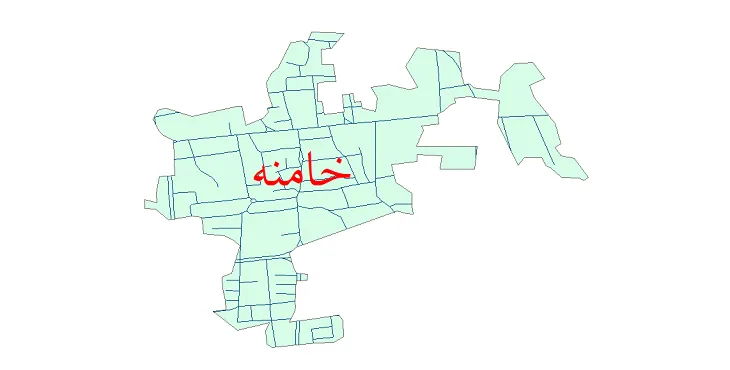 دانلود نقشه شیپ فایل شبکه معابر شهر خامنه
