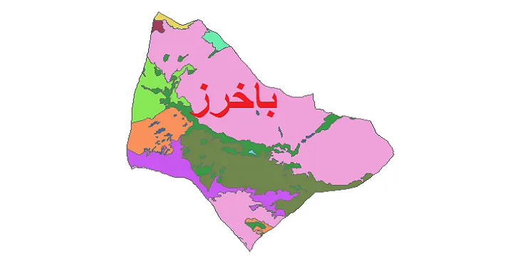 بروزترین نقشه شیپ فایل کاربری اراضی شهرستان باخرز + PDF