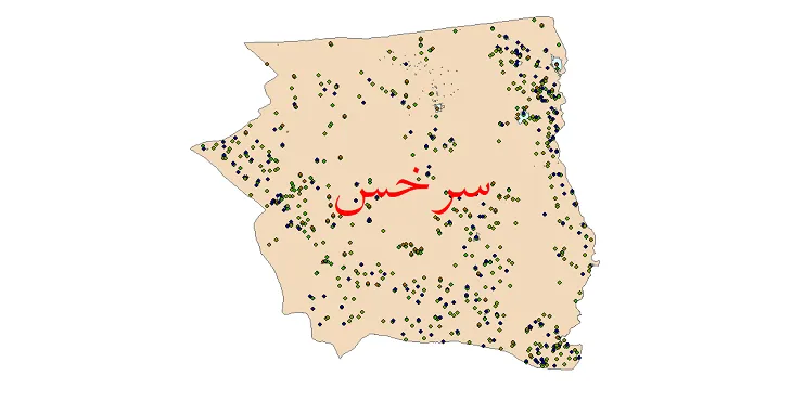 دانلود نقشه جمعیت نقاط شهری و روستایی شهرستان سرخس از سال 1335 تا 1395