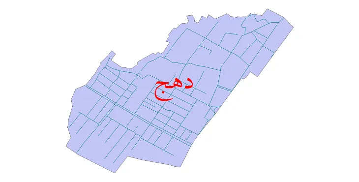 دانلود نقشه شیپ فایل شبکه معابر شهر دهج