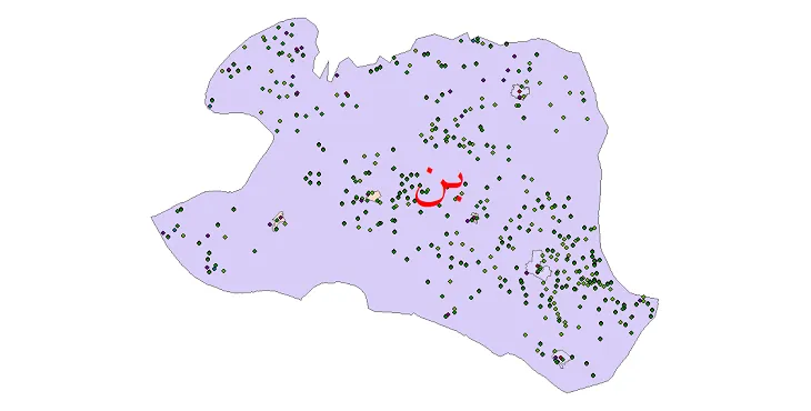 دانلود نقشه شیپ فایل جمعیت نقاط شهری و روستایی شهرستان بن از سال 1335 تا 1395