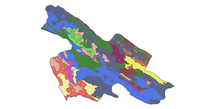 بروزترین نقشه شیپ فایل کاربری اراضی شهرستان چرام + PDF