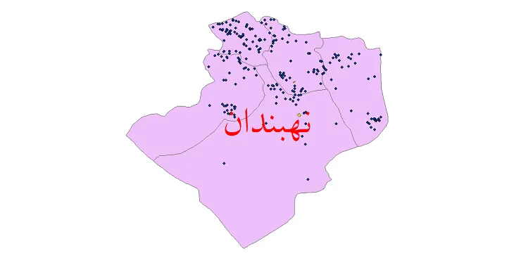 دانلود نقشه شیپ فایل (GIS) تقسیمات سیاسی شهرستان نهبندان سال 1400