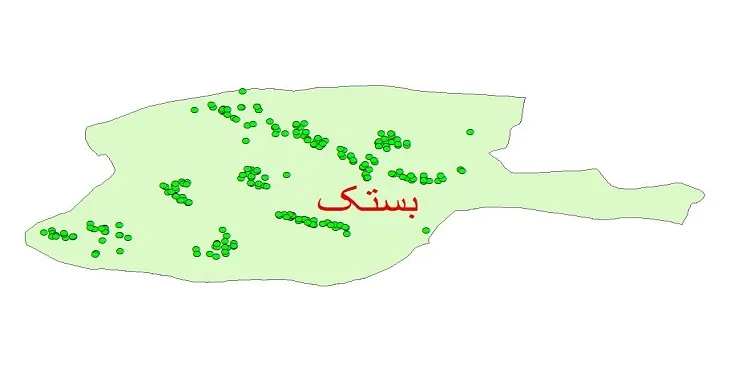 دانلود نقشه شیپ فایل کیفیت آب چاه های شهرستان بستک