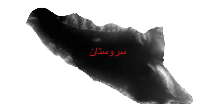 دانلود نقشه دم (DEM) شهرستان سروستان | دقت 30 متر