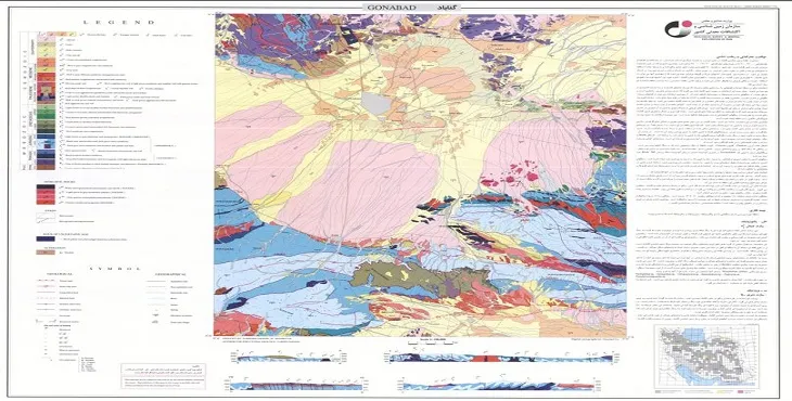 نقشه زمین‌ شناسی محدوده شهری گناباد + تصویر با کیفیت بالا