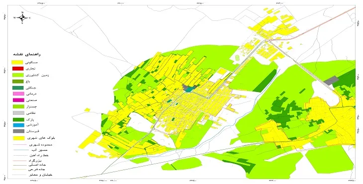 نقشه شیپ فایل (GIS) شهر بهمن 1404 + عکس با کیفیت