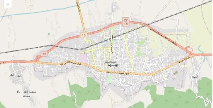 دانلود نقشه شهر بهشهر + pdf با کیفیت بالا