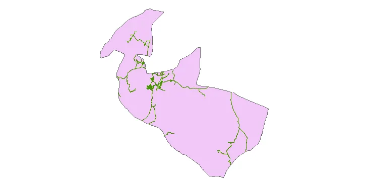 جدیدترین نقشه شیپ فایل راه های شهرستان منوجان + PDF