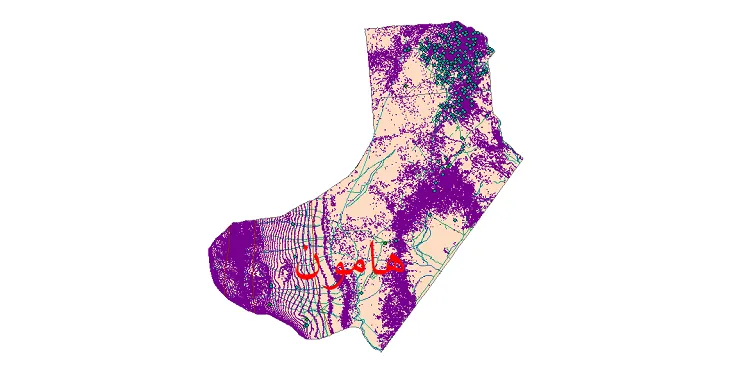 دانلود نقشه های شیپ فایل شهرستان هامون + کاملترین لایه GIS