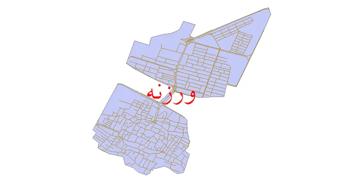دانلود نقشه شیپ فایل شبکه معابر شهر ورزنه