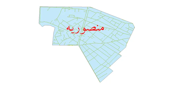 دانلود نقشه شیپ فایل شبکه معابر شهر منصوریه