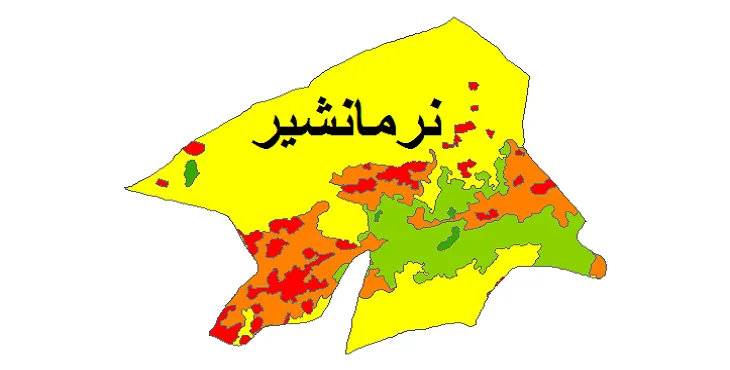 بروزترین نقشه شیپ فایل کاربری اراضی شهرستان نرماشیر + PDF