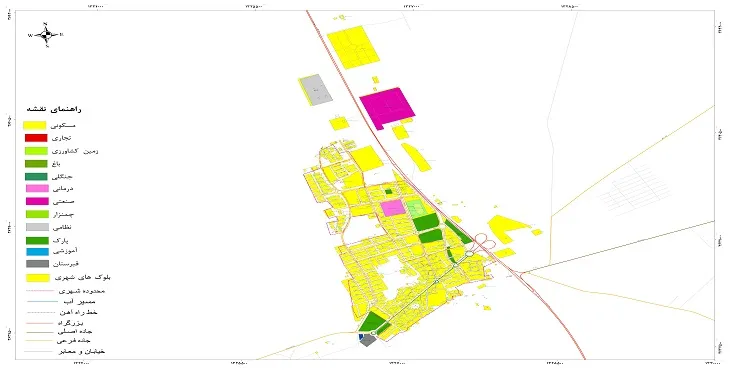 نقشه شیپ فایل (GIS) شهر سربیشه 1404 + عکس با کیفیت