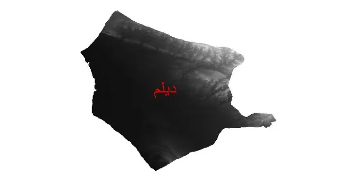 دانلود نقشه دم (DEM) شهرستان دیلم | دقت 30 متر