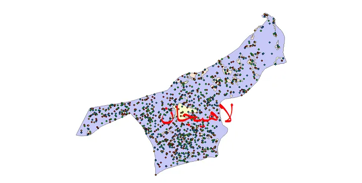 دانلود نقشه شیپ فایل جمعیت نقاط شهری و روستایی شهرستان لاهیجان از سال 1335 تا 1395