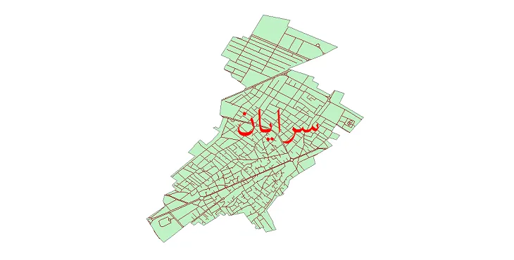 دانلود نقشه شیپ فایل شبکه معابر شهر سرایان