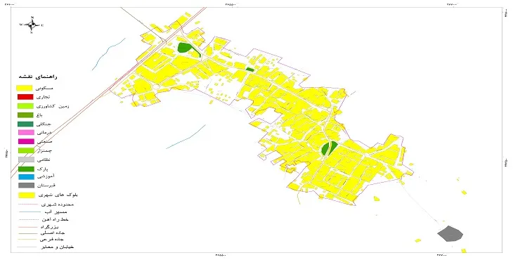 نقشه شیپ فایل (GIS) شهر خرمدشت 1404 + عکس با کیفیت