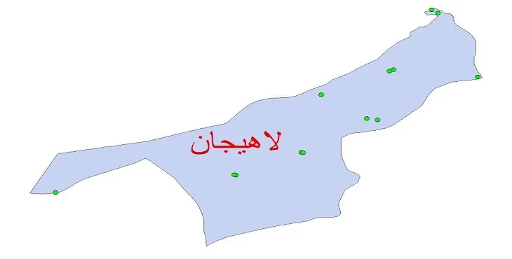 دانلود نقشه شیپ فایل کیفیت آب چاه های شهرستان لاهیجان