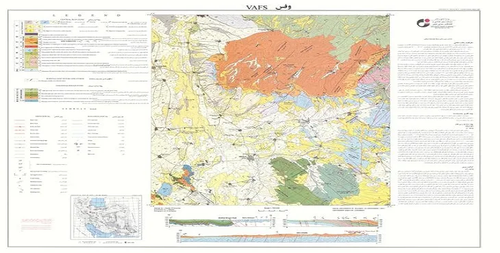 نقشه زمین‌ شناسی محدوده شهری وفس + تصویر با کیفیت بالا