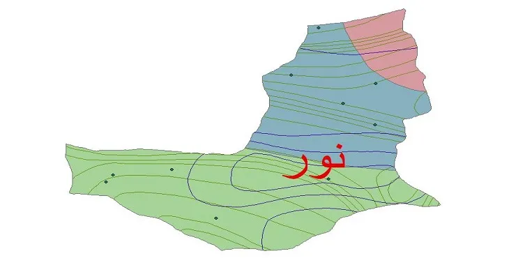 نقشه شیپ‌ فایل اقلیم‌شناسی شهرستان نور + 7 لایه اقلیمی