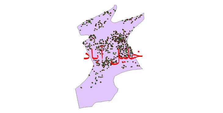 دانلود نقشه جمعیت نقاط شهری و روستایی شهرستان خلیل آباد از سال 1335 تا 1395