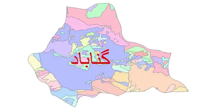 نقشه شیپ فایل (GIS) زمین شناسی شهرستان گناباد